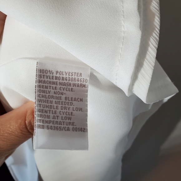 TANJAY White Blouse Sz 12P - Picture 4 of 5